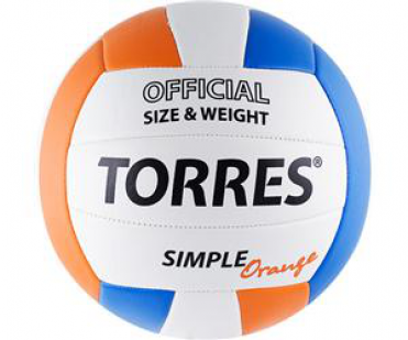 Мяч волейбольный любительский  TORRES Simple Orange