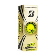 Мяч для гольфа Bridgestone e12 Contact Matte Yellow, арт. BGB1CYX, 3 шт/уп, желтый BRIDGESTONE BGB1CYX