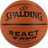 Мяч баскетбольный SPALDING TF-250 React 76-801Z, р.7, композит. кожа (ПУ), коричн-черн. 7 SPALDING 76-801Z
