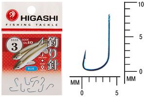 Крючок HIGASHI Sode ringed #3 Blue