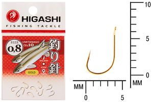 Крючок HIGASHI Umitanago ringed #0,8 Gold