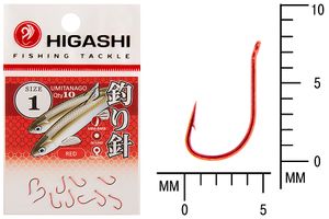 Крючок HIGASHI Umitanago ringed #1 Red