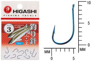 Крючок HIGASHI Umitanago ringed #3 Blue