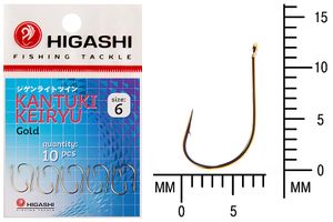 Крючок HIGASHI Kantuki Keiryu #6 Gold