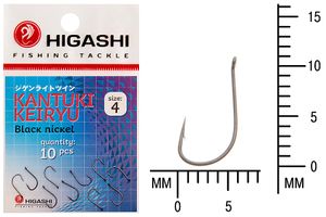 Крючок HIGASHI Kantuki Keiryu #4 Black nickel