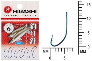 Крючок HIGASHI Akitakitsune ringed #6 Blue