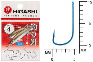 Крючок HIGASHI Sode ringed #4 Blue