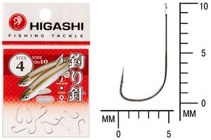 Крючок HIGASHI Sode ringed #4 Silver