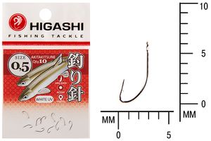 Крючок HIGASHI Akitakitsune ringed #0,5 White UV