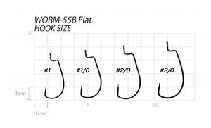 Офсетные крючки VANFOOK Worm-55B Flat #3/0 NS black