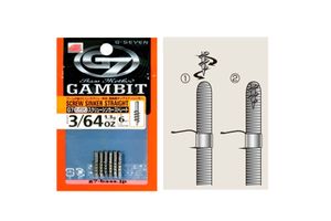 Набор грузил G7 tungsten screw sinker straight 1,3гр