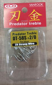 Тройники VANFOOK DT-58S #2/0 silver