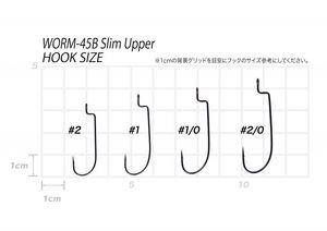 Офсетные крючки VANFOOK Worm-45B Slim Upper #2 NS black