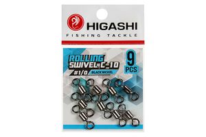 Вертлюг HIGASHI Rolling swivel C-10 #1/0 black nickel