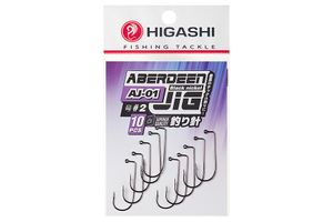 Офсетные крючки HIGASHI Aberdeen Jig AJ-01 #2 Black nickel