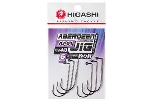 Офсетные крючки HIGASHI Aberdeen Jig AJ-01 #4/0 Black nickel
