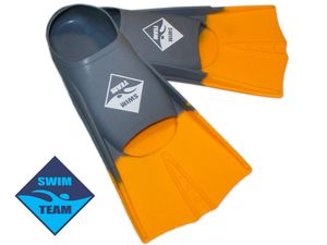 Ласты для бассейна размер 33-35 SWIM TEAM :TE-2737-2  (серо-оранжевый) GETSPORT 00149