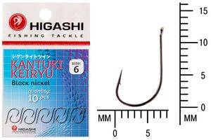 Крючок HIGASHI Kantuki Keiryu #6 Black nickel