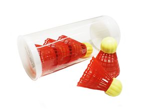 Волан пластиковый c резиновой головкой. В тубе  5 шт: Small-12  (Красный) 01073