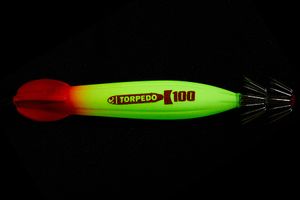 Кальмарница ASARI Torpedo 100гр #01 Red Head-Green Lumo