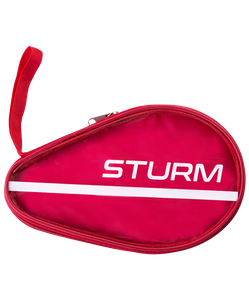 Чехол для ракетки для настольного тенниса STURM CS-02 для одной ракетки красный-прозрачный УТ-00013117