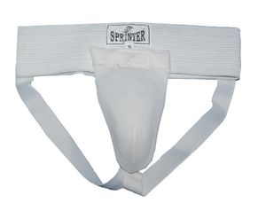 Раковина тренировочная (хлопок с эластиком, пластиковая вставка.Цвет белый. Размер S. GETSPORT 03542