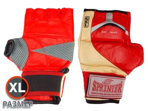 Перчатки для рукопашного боя  (XL-красный-бежевый) 03627