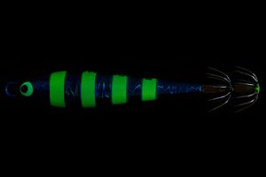 Кальмарница HIGASHI Squid Paint sinker 80g #03 Blue-Zebra Glow