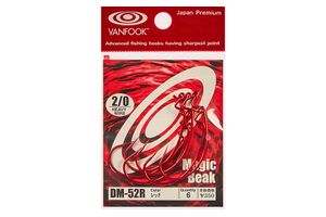 Офсетные крючки VANFOOK DM-52 #1/0 red
