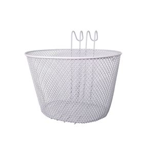 Корзина перед. с крючками 25х18х19 бел. КИТАЙСКИЕ ПРОИЗВОДИТЕЛИ NTB22046