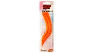 Крючок оснащенный кембриком HIGASHI Gummi Makk #10/0  (set-3pcs) #05 Orange