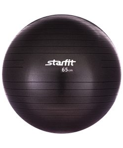 Мяч гимнастический STAR FIT GB-101 65 см черный (антивзрыв) УТ-00008856