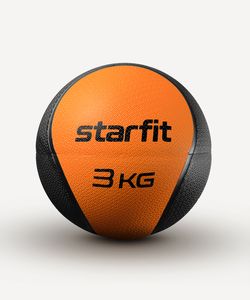 Медбол высокой плотности GB-702, 3 кг, оранжевый Starfit УТ-00018936