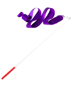 Лента для художественной гимнастики AGR-301 4м, с палочкой 46 см, фиолетовый Amely УТ-00017646