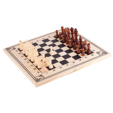 Шахматы деревянные лакированные с доской №2 CS38601 