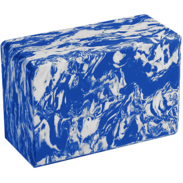 Блок для йоги полутвердый (синий гранит) 76х152х228 мм из вспенненого ЭВА 10015451