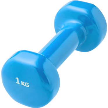 Гантель виниловая 1 кг голубая HKDB115-C2 (1 шт.) 10015720