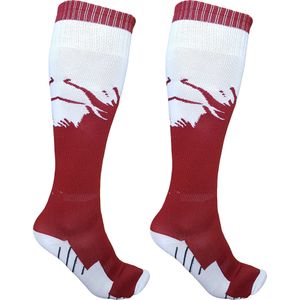 C33714 Гетры футбольные (бордово/белые) р.SR (взрослые) для экипировки спортивных команд 40-44 C33714 10017099