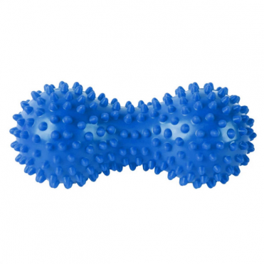 Массажер двойной мячик с шипами Sportex (синий) (ПВХ) B32130 10018765