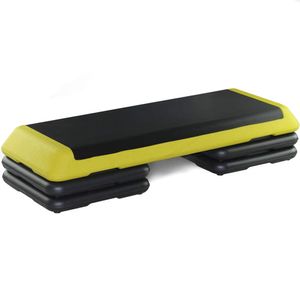 Степ платформа обрезиненная профи Sportex STPRO201-C 3-х уровневая желтая 10019050