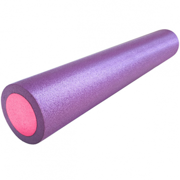 Ролик для йоги полнотелый 2-х цветный (фиолетовый/розовый) 90х15см (B34498) PEF90-10 10019273
