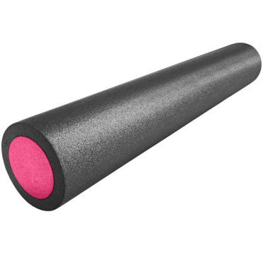 Ролик для йоги полнотелый 2-х цветный (черно/розовый) 60х15 см (B34497) PEF60-9 10019419