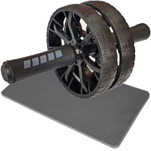 ABR-800-1 Ролик гимнастический 2-х рядный с TPR ручками (черный) (D34365/E43792) ABR-800 10019613