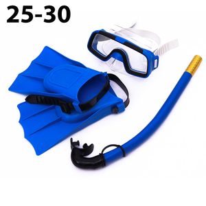 Набор для плавания 25-30 детский маска трубка + ласты (синий) (ПВХ) E33153 10020226