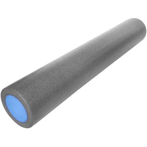 PEF100-91-B Ролик для йоги полнотелый 2-х цветный (серо/синий) 91х15см. 10020611