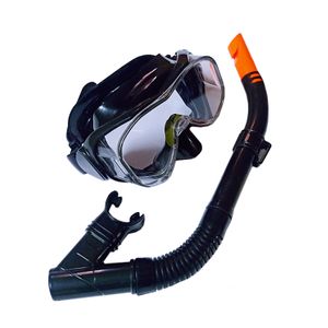 Набор для плавания взрослый маска+трубка (ПВХ) E39247-4 (черный) 10021099