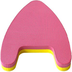 Доска для плавания 2-х цветная с ручками 28х38х4,5 см E39335 (розово/желтая) 10021166