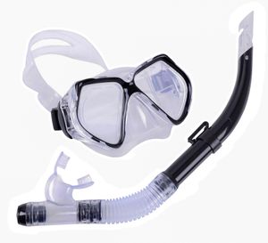 Набор для плавания взрослый маска+трубка (силикон) (черный) E39222 10021303