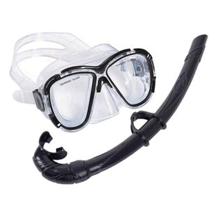 Набор для плавания взрослый маска+трубка (ПВХ) (черный) E39229 10021310