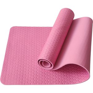 Коврик для йоги ЭВА 183х61х0,7 см (розовый Мрамор) E40039 10021464